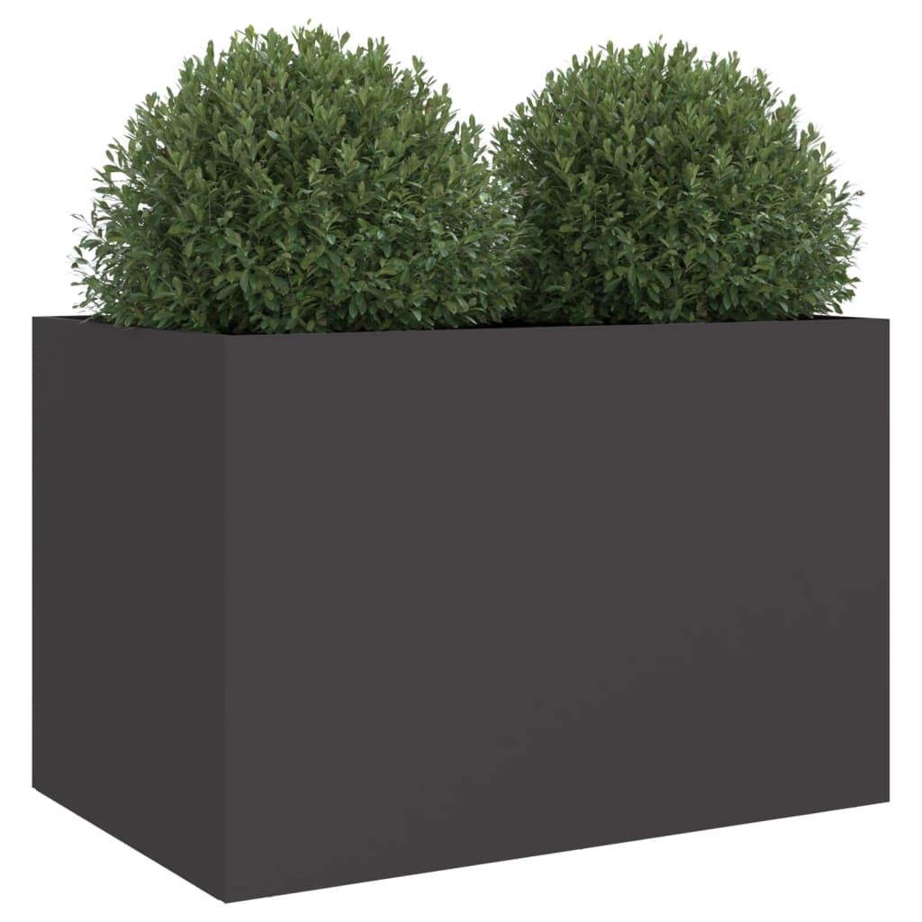 Vaso/floreira 62x47x46 cm aço preto