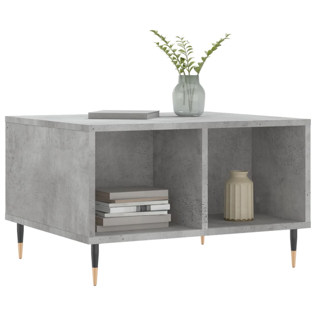 Mesa de centro 60x50x36,5 cm derivados de madeira cinza cimento
