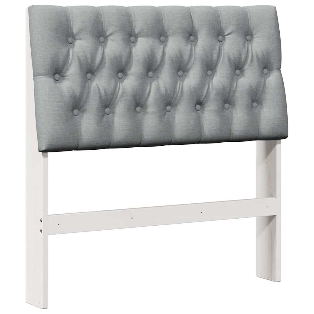 Cabeceira estofada cinzento-claro 90 cm