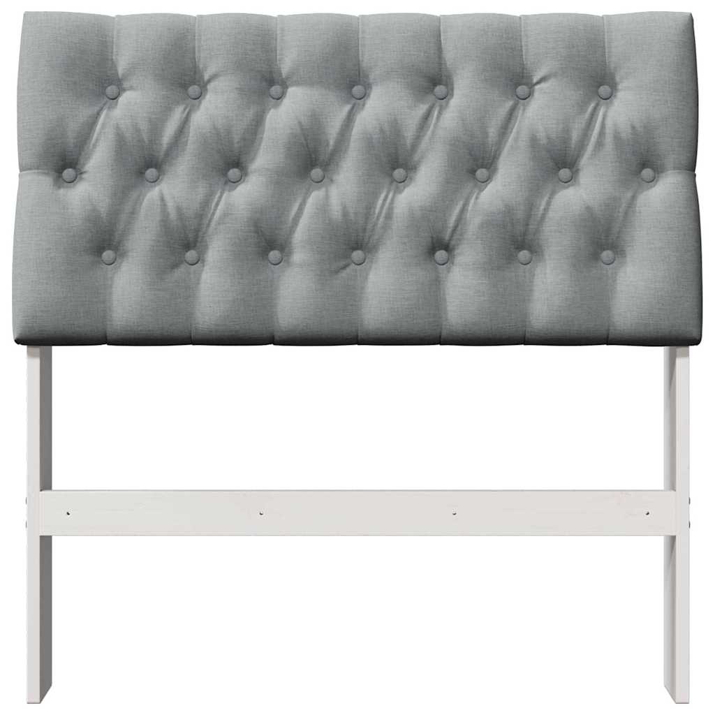 Cabeceira estofada cinzento-claro 90 cm