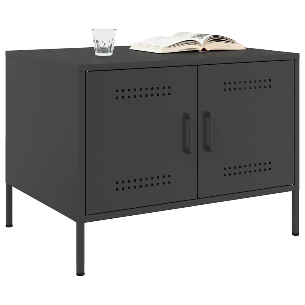 Mesa de centro 68x50x50,5 cm aço preto