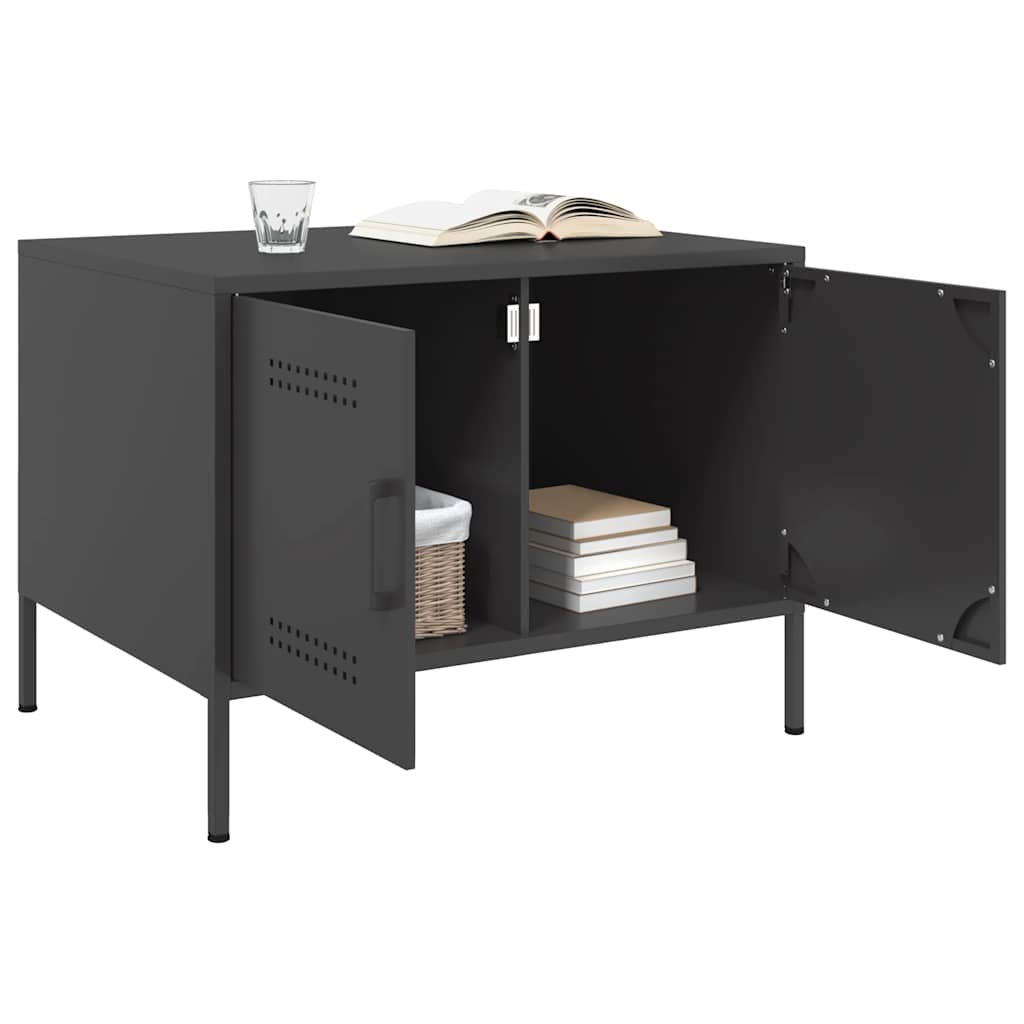 Mesa de centro 68x50x50,5 cm aço preto