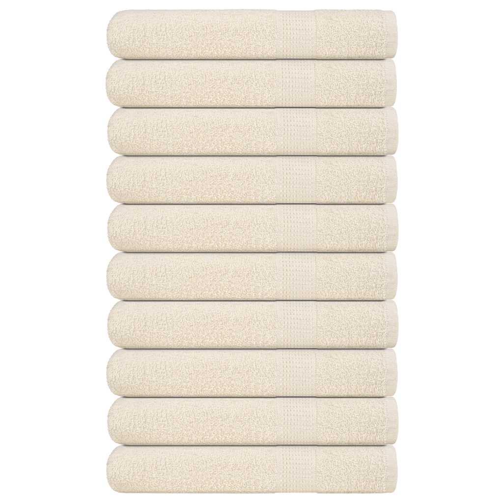 Toalhas de sauna frogn 10 pcs 80x200 cm 360 g/m² creme
