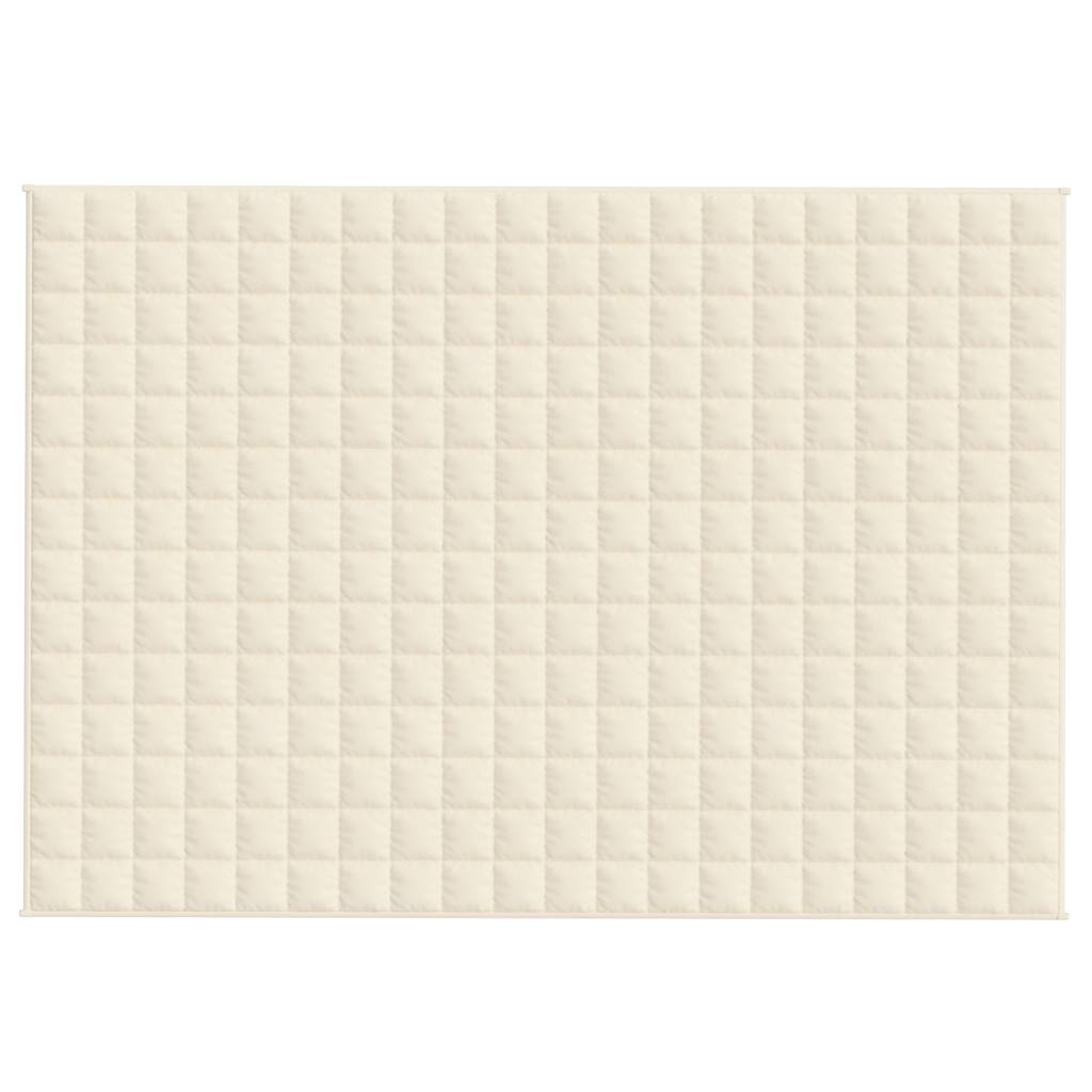 Manta pesada 10 kg 138x200 cm tecido creme-claro