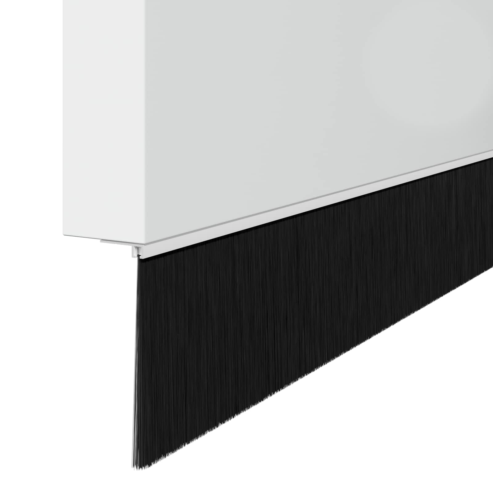 Selos de escovas para porta com parafuso 12 unid. branco 100 cm