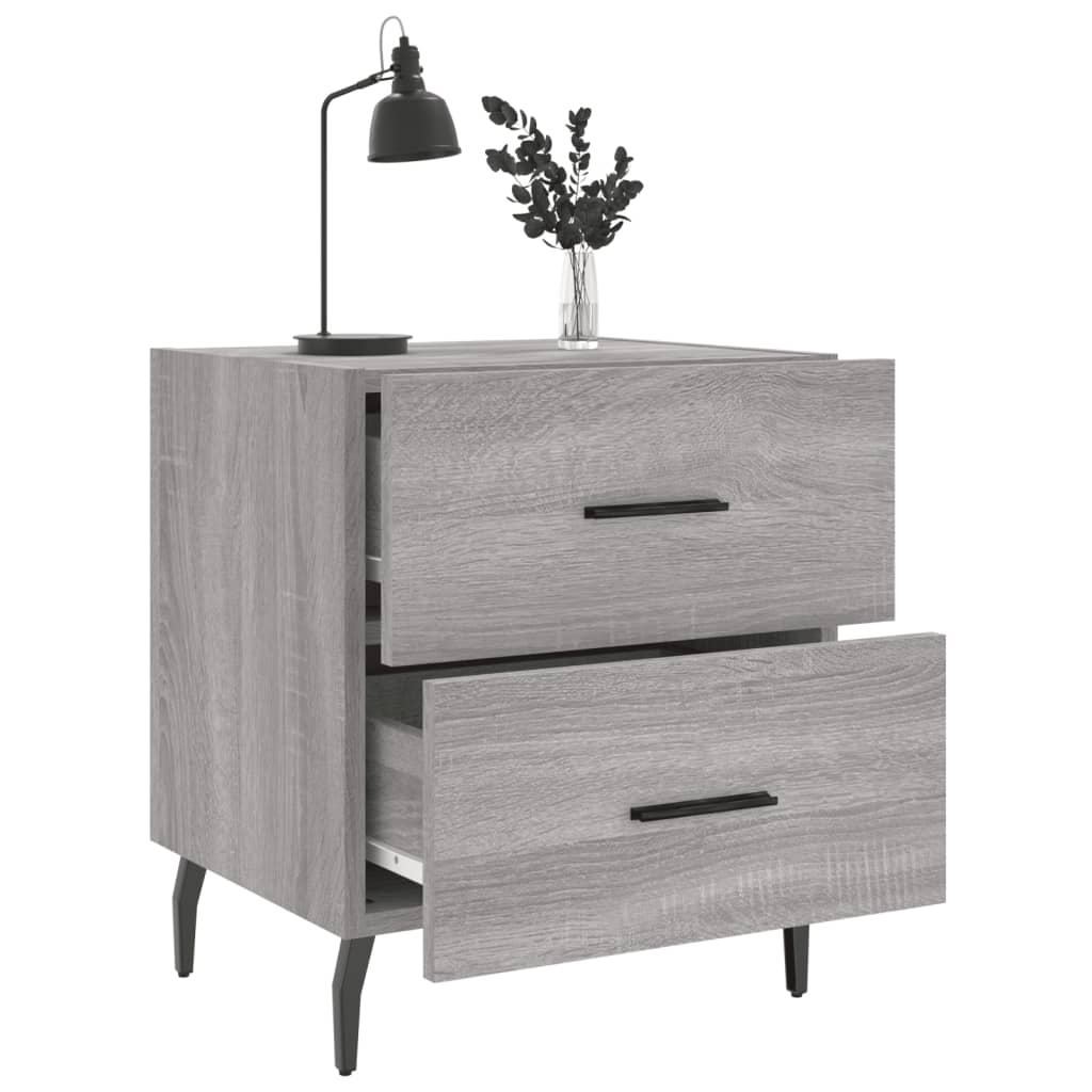 Mesa cabeceira 40x35x47,5 cm derivados madeira sonoma cinza