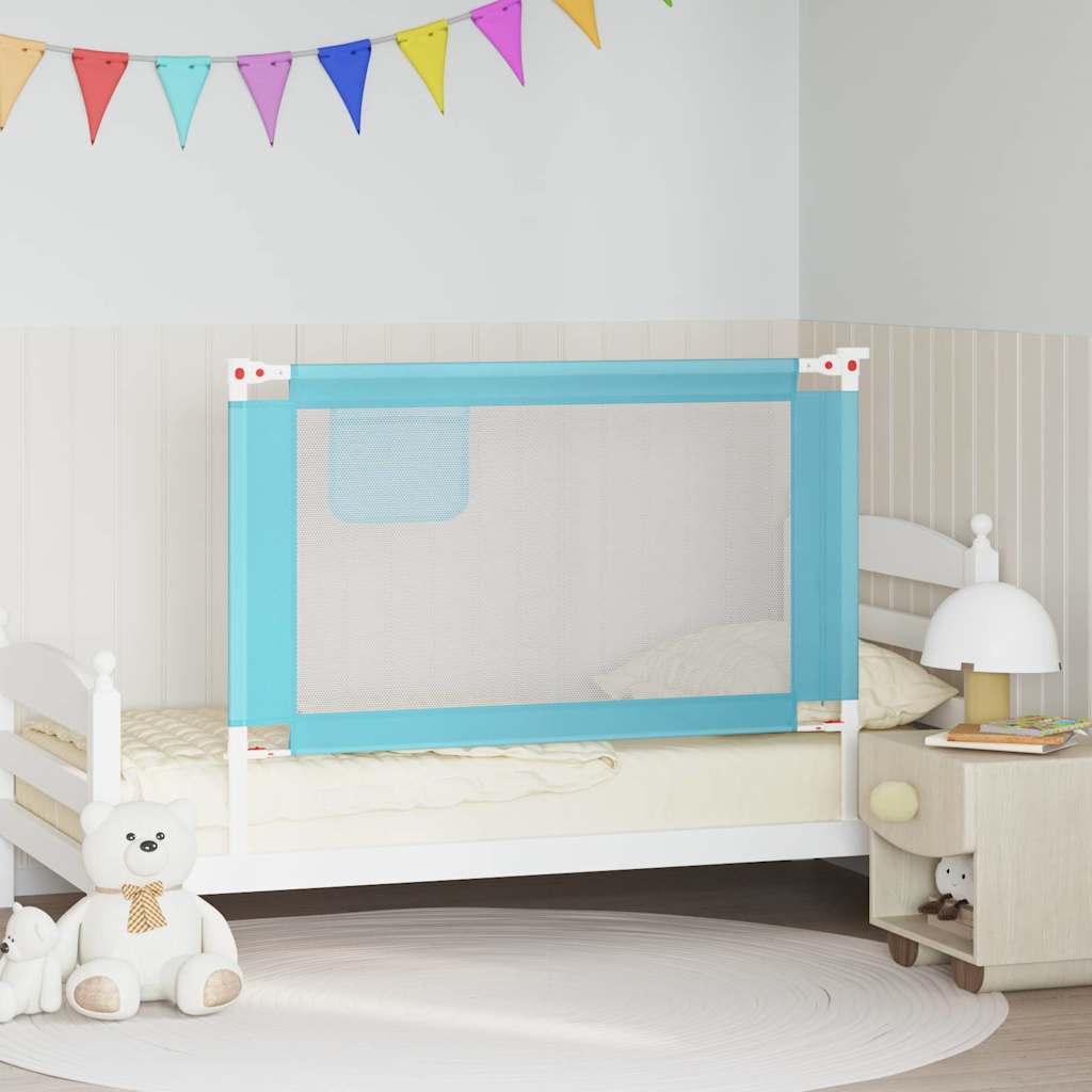 Barra de segurança p/ cama infantil tecido 120x25 cm azul