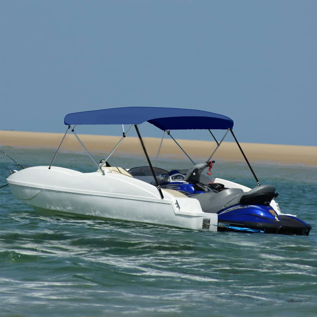 Toldo em 4 arcos bimini 243x(230-244)x137 cm azul-marinho