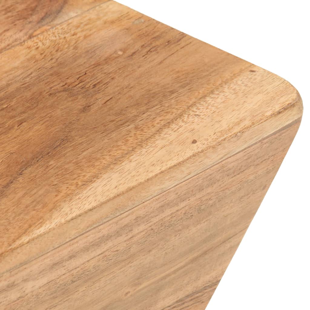 Mesa de centro em forma de v 66x66x30 cm acácia maciça