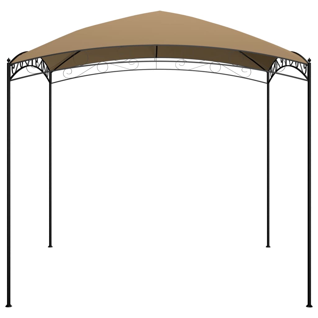 Gazebo 3x3x2,65 m 180 g/m² cinzento-acastanhado