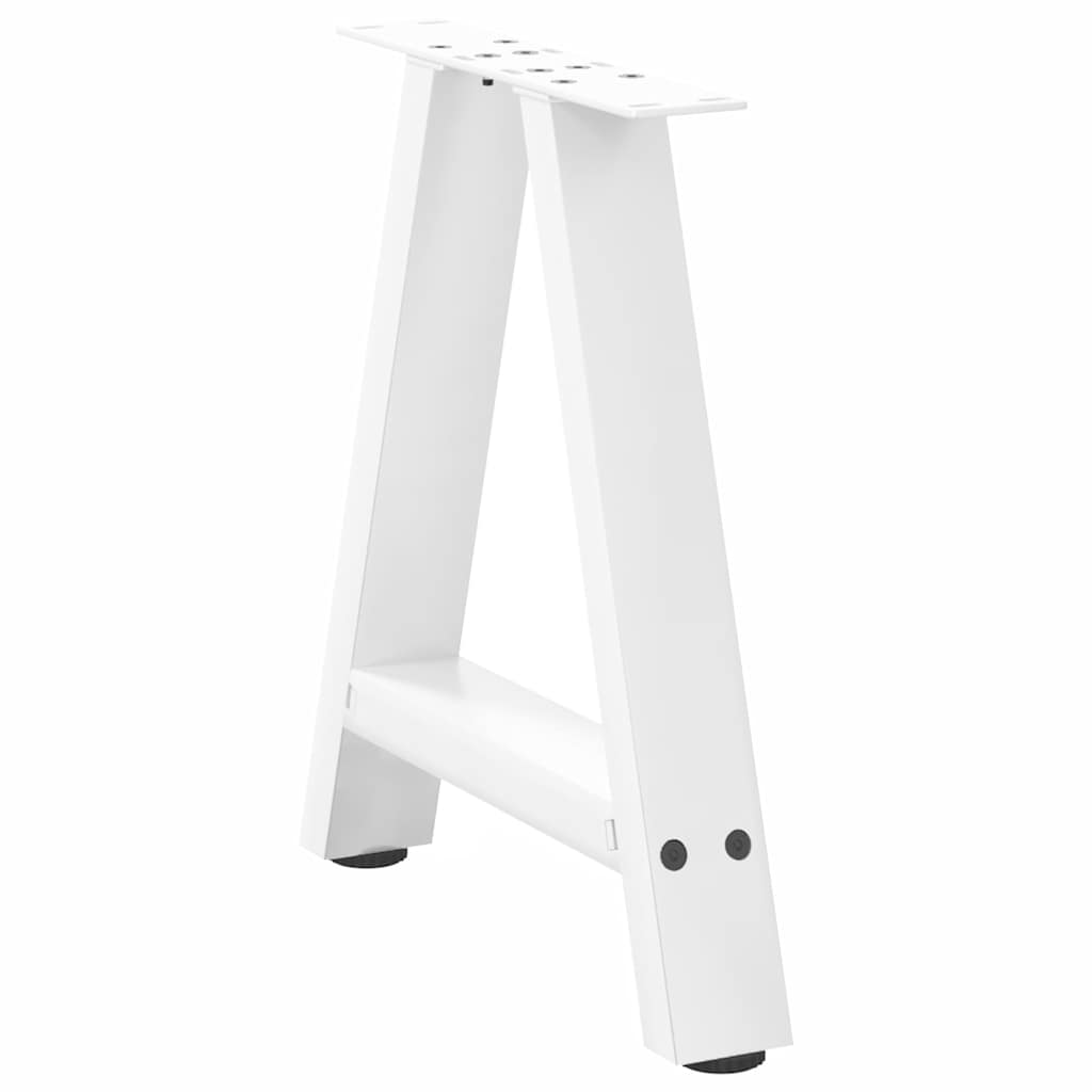 Pés para mesa de centro em formato a, 2 peças, branco, 50x (42-43) cm, aço