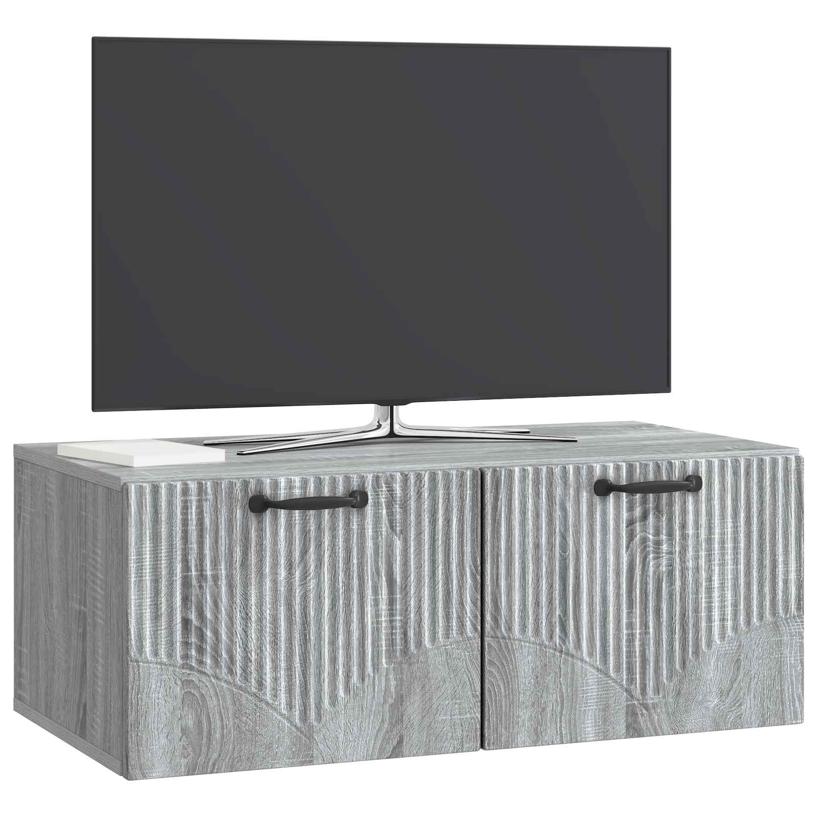 Gabinete de TV de parede sonoma cinzento 78,5 x 41 x 30 cm