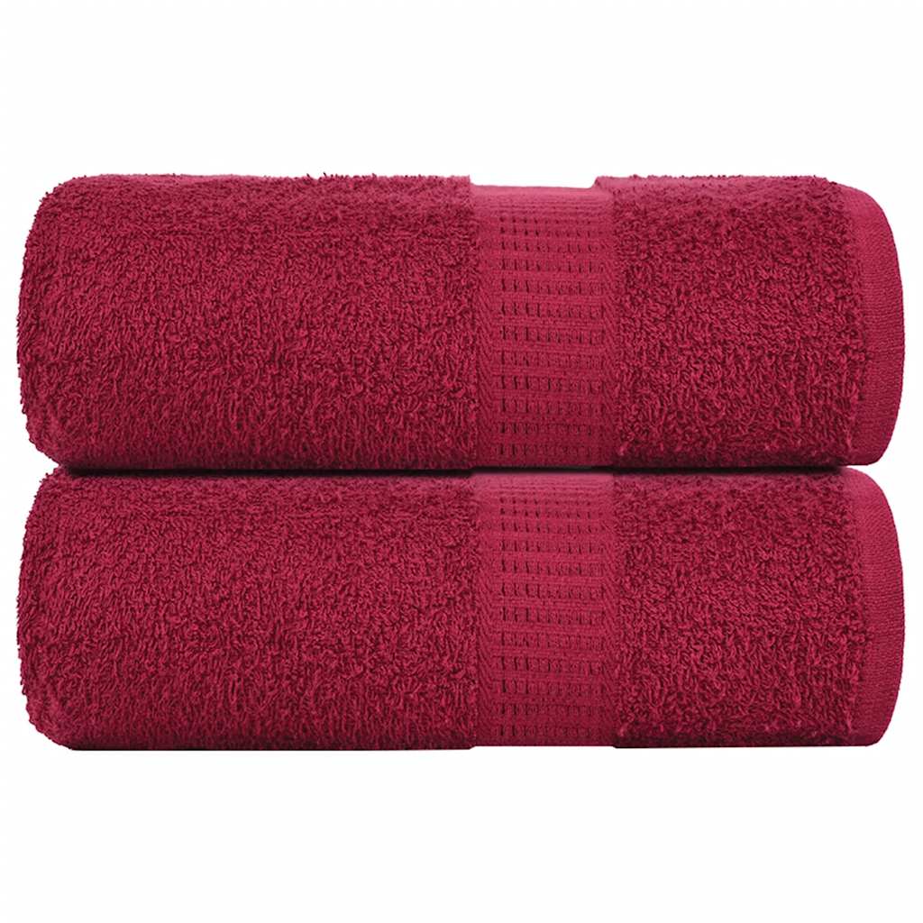 Toalhas de bidé frogn 2 pcs 30x50 cm 360 g/m² bordô