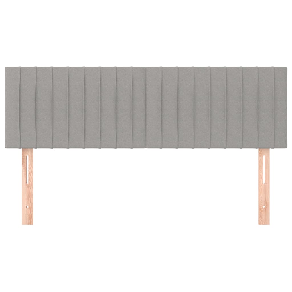 Cabeceiras cinzento-claro 144x5x78/88 cm tecido