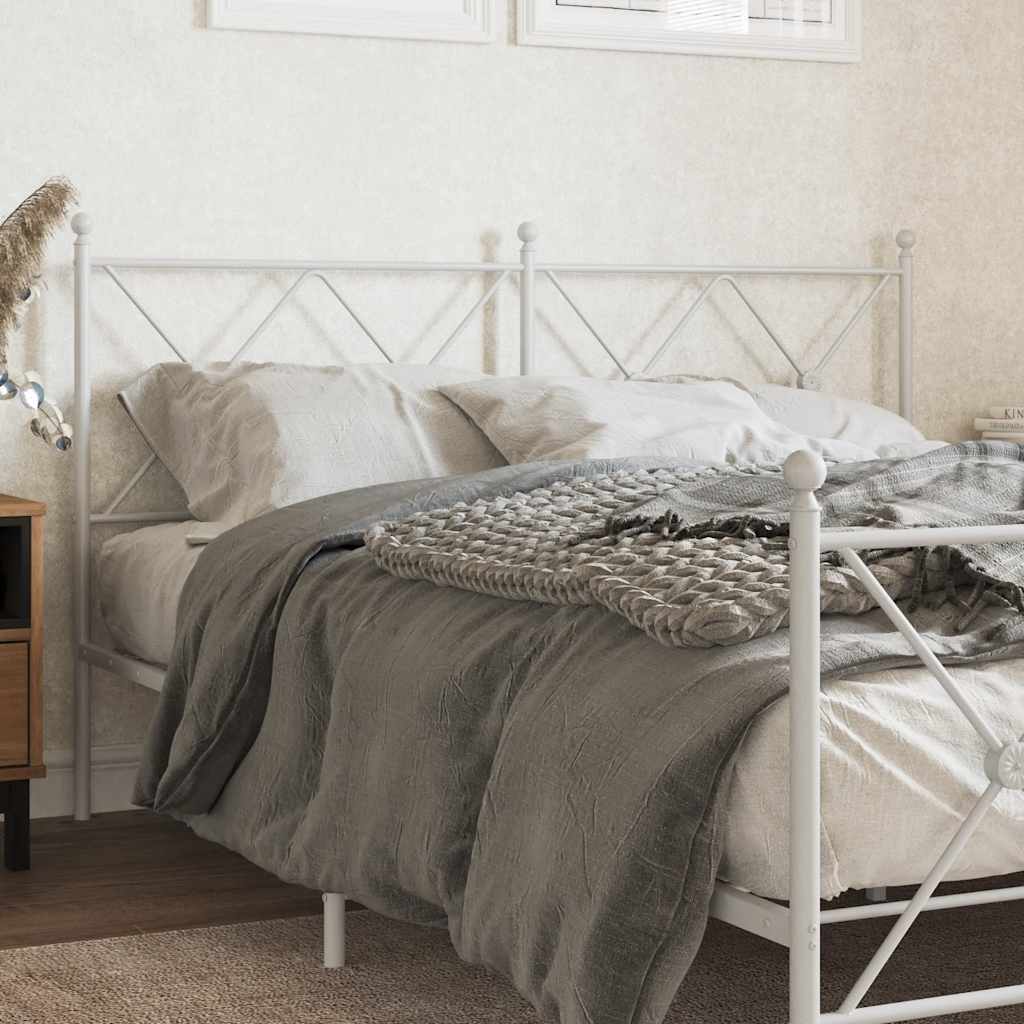 Cabeceira de substituição 160 cm metal branco