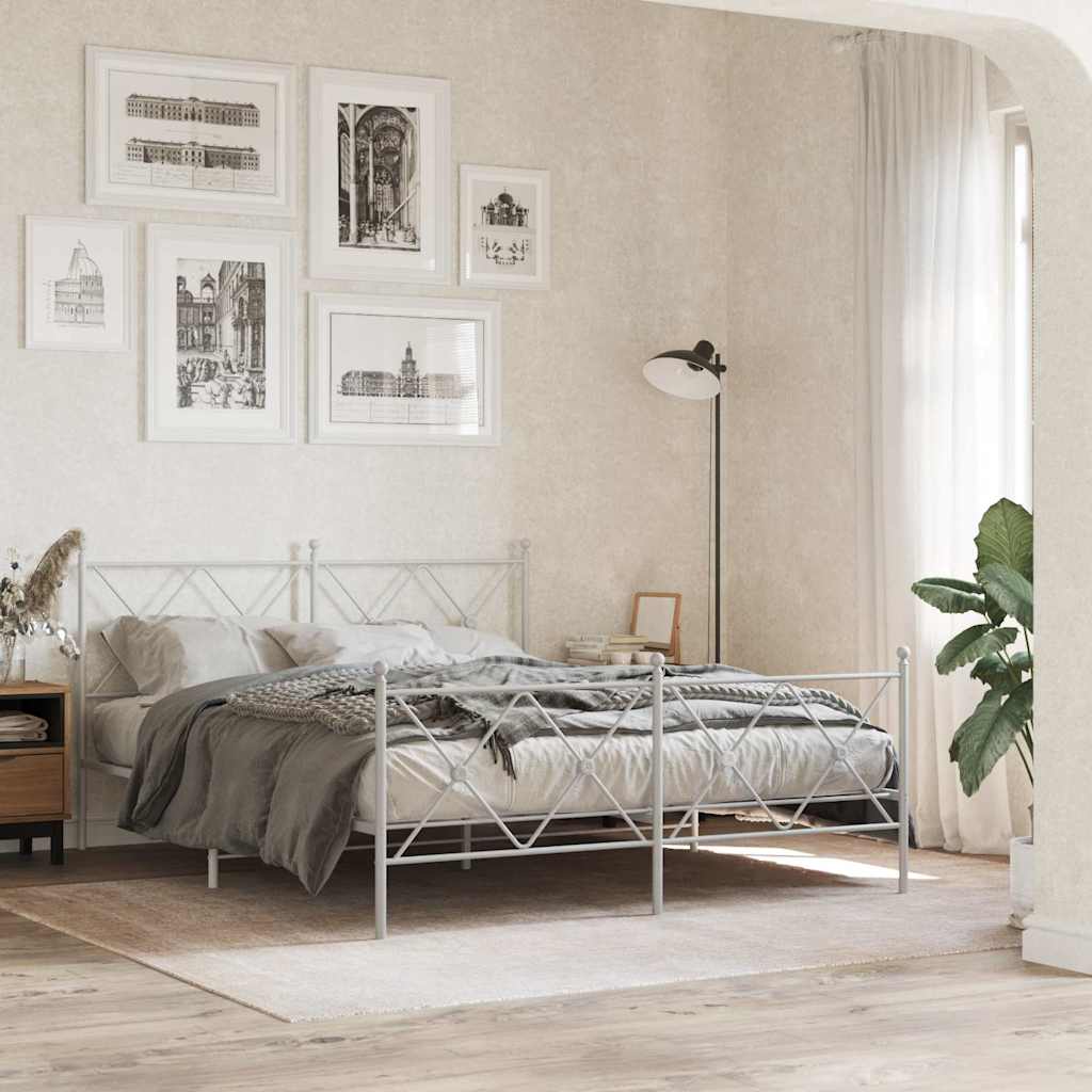 Cabeceira de substituição 160 cm metal branco