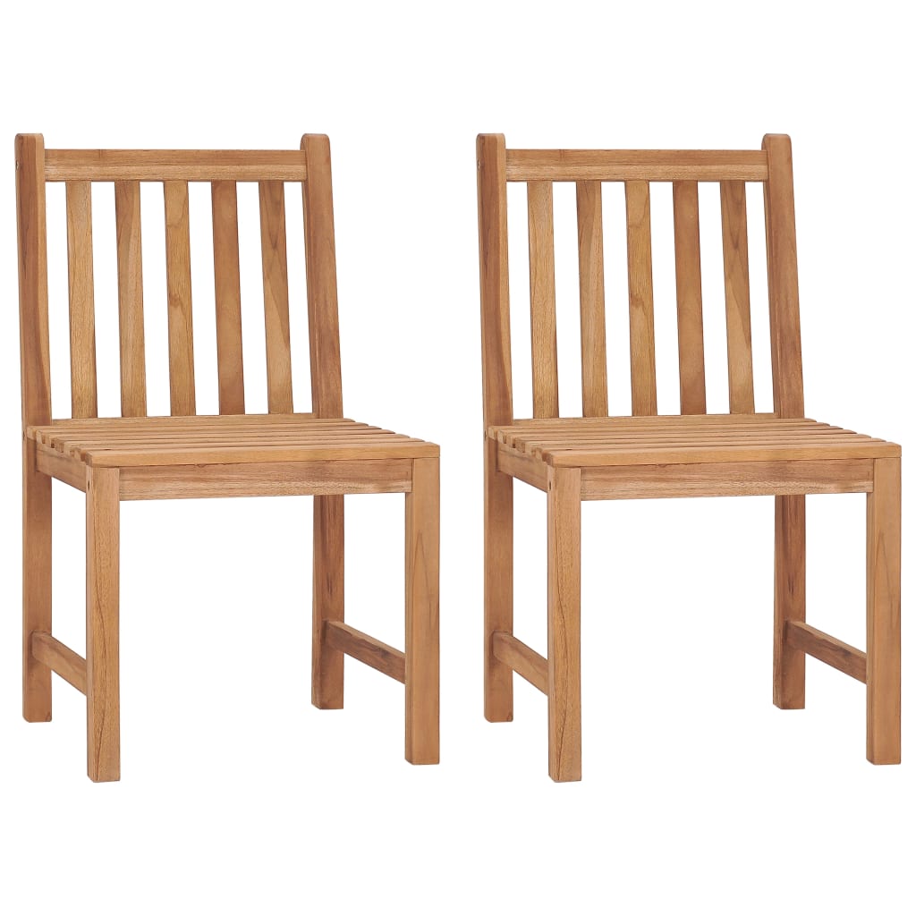Cadeiras de jardim c/ almofadões 2 pcs madeira de teca maciça
