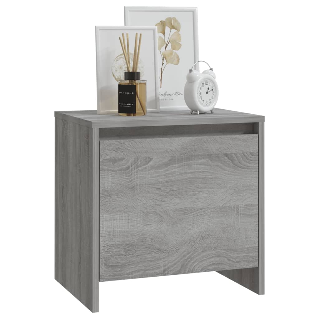 Mesa cabeceira 2 pcs derivados de madeira sonoma cinza