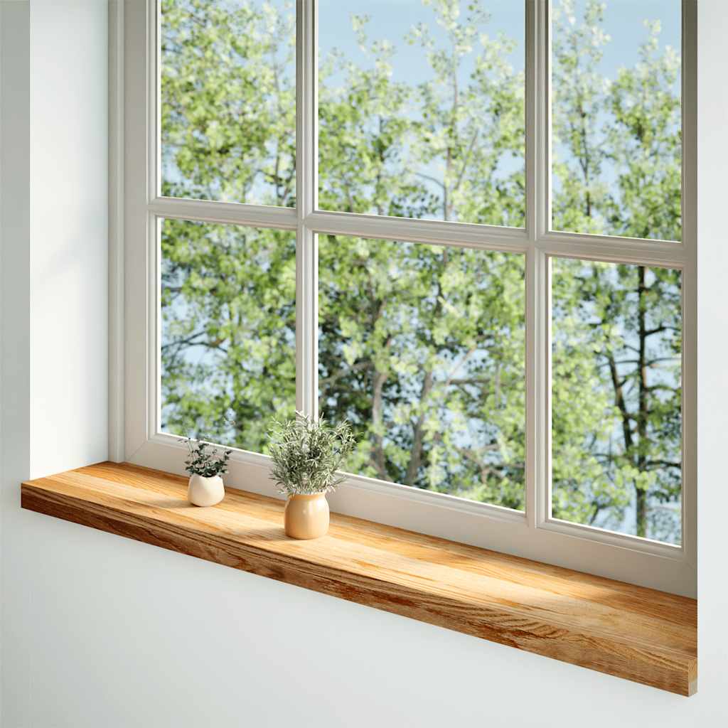 Soleiras da janela 2 pcs 160x20x2 cm carvalho castanho-claro