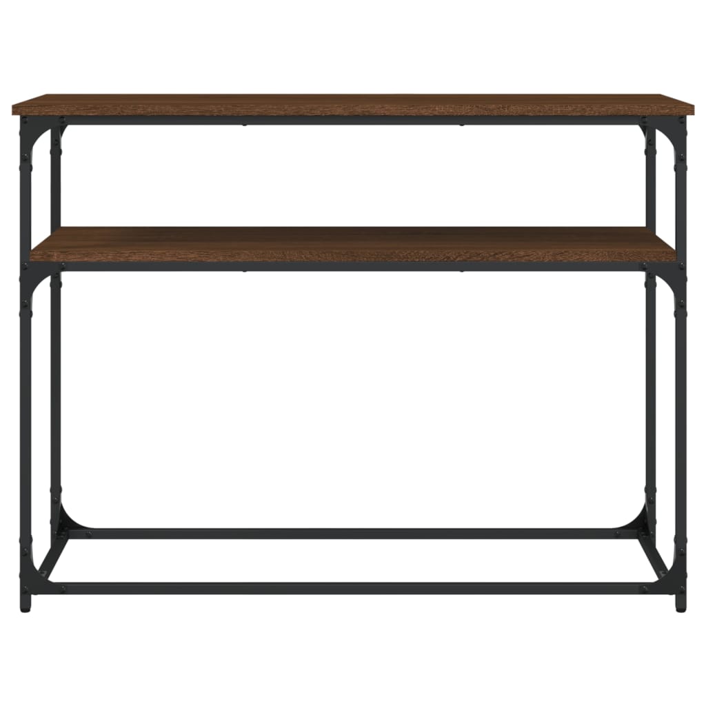 Mesa consola 100x35,5x75 cm derivados madeira carvalho castanho