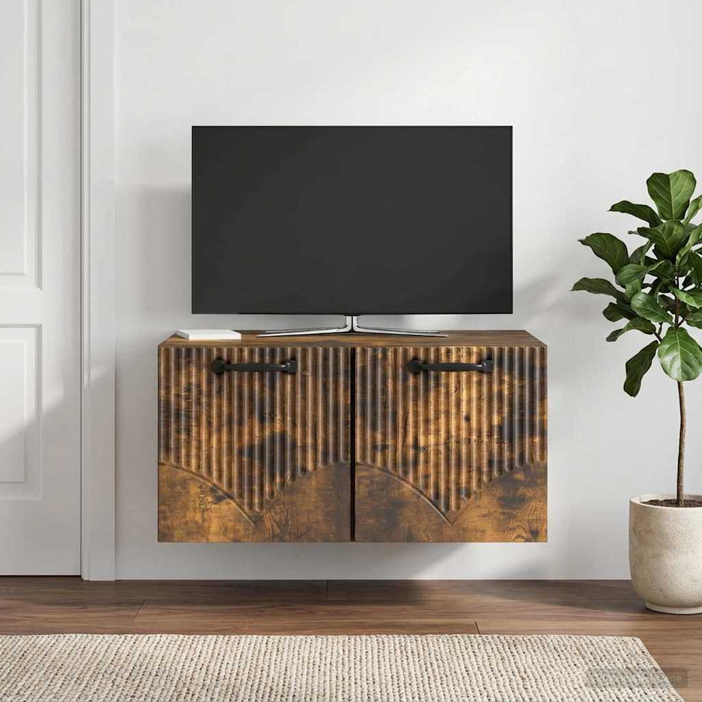 Gabinete de TV de parede carvalho fumado 59,5 x 41 x 30 cm