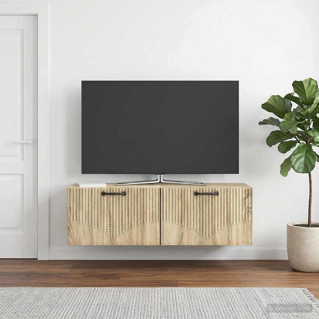 Gabinete de TV de parede carvalho sonoma 98 x 31 x 30 cm