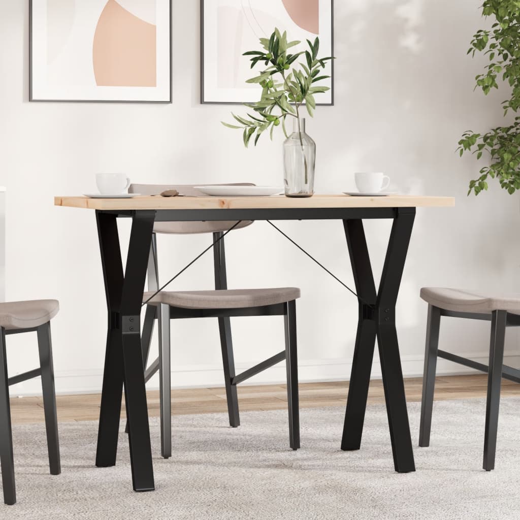 Mesa de jantar estrutura em y 100x50x75,5cm pinho/aço