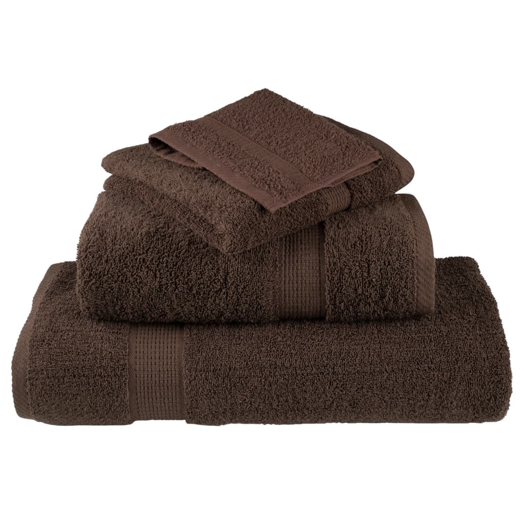 Toalhas de mãos premium solund 10pcs 50x100cm 600 gsm castanho