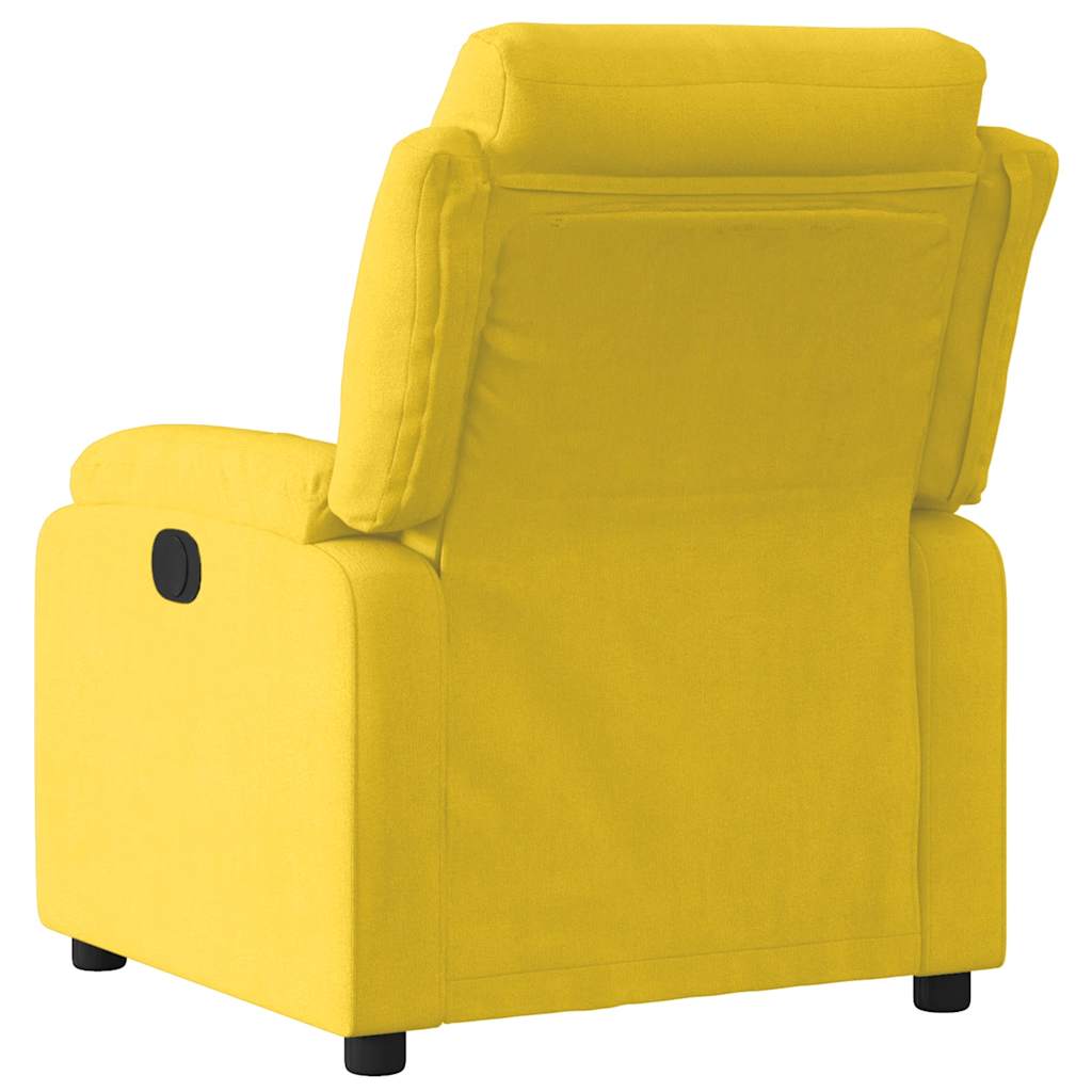 Poltrona reclinável veludo amarelo
