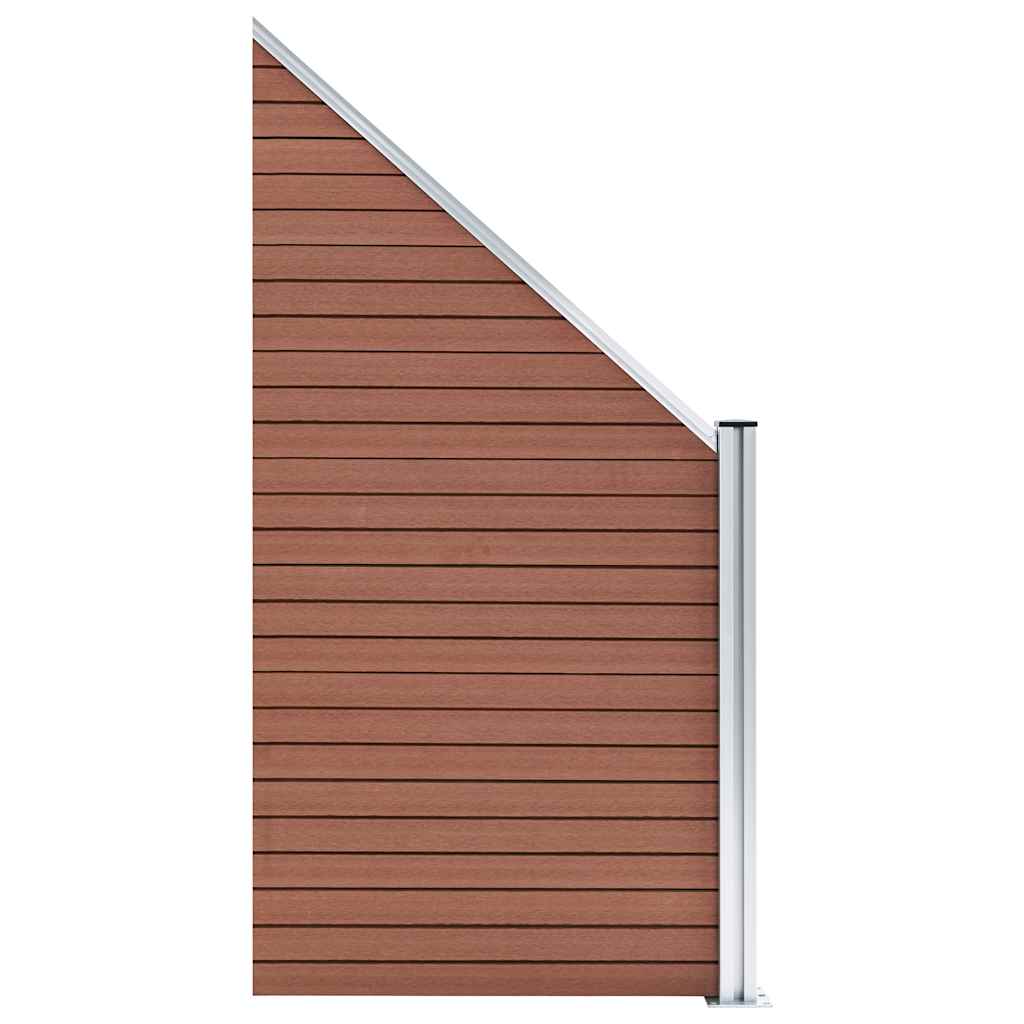 Painel vedação wpc 1 quadrado +1 inclinado 273x186 cm castanho