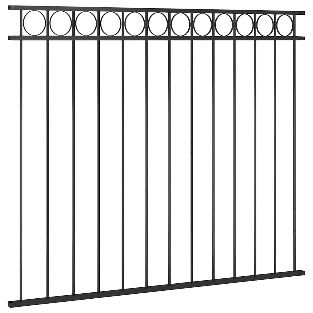 Painel de cerca assen em aço, 163x150 cm, preto