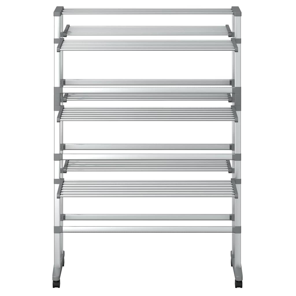 Estendal de roupa com rodas 89x64x129 cm alumínio