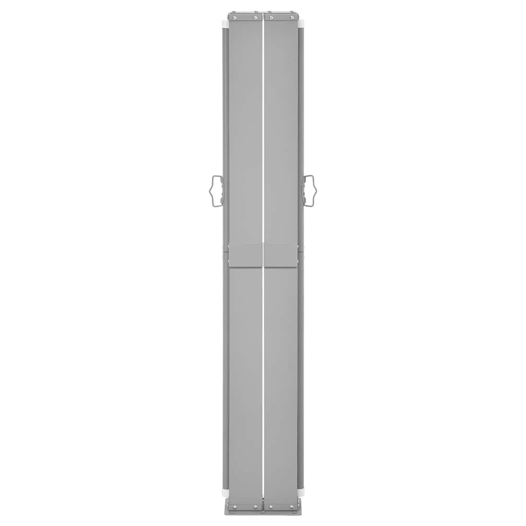 Toldo lateral retrátil para pátio 140x1200 cm castanho