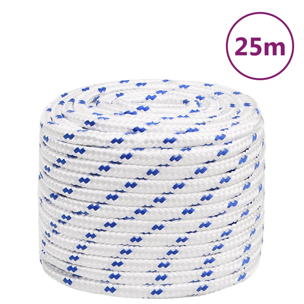 Corda de barco 18 mm 25 m polipropileno branco