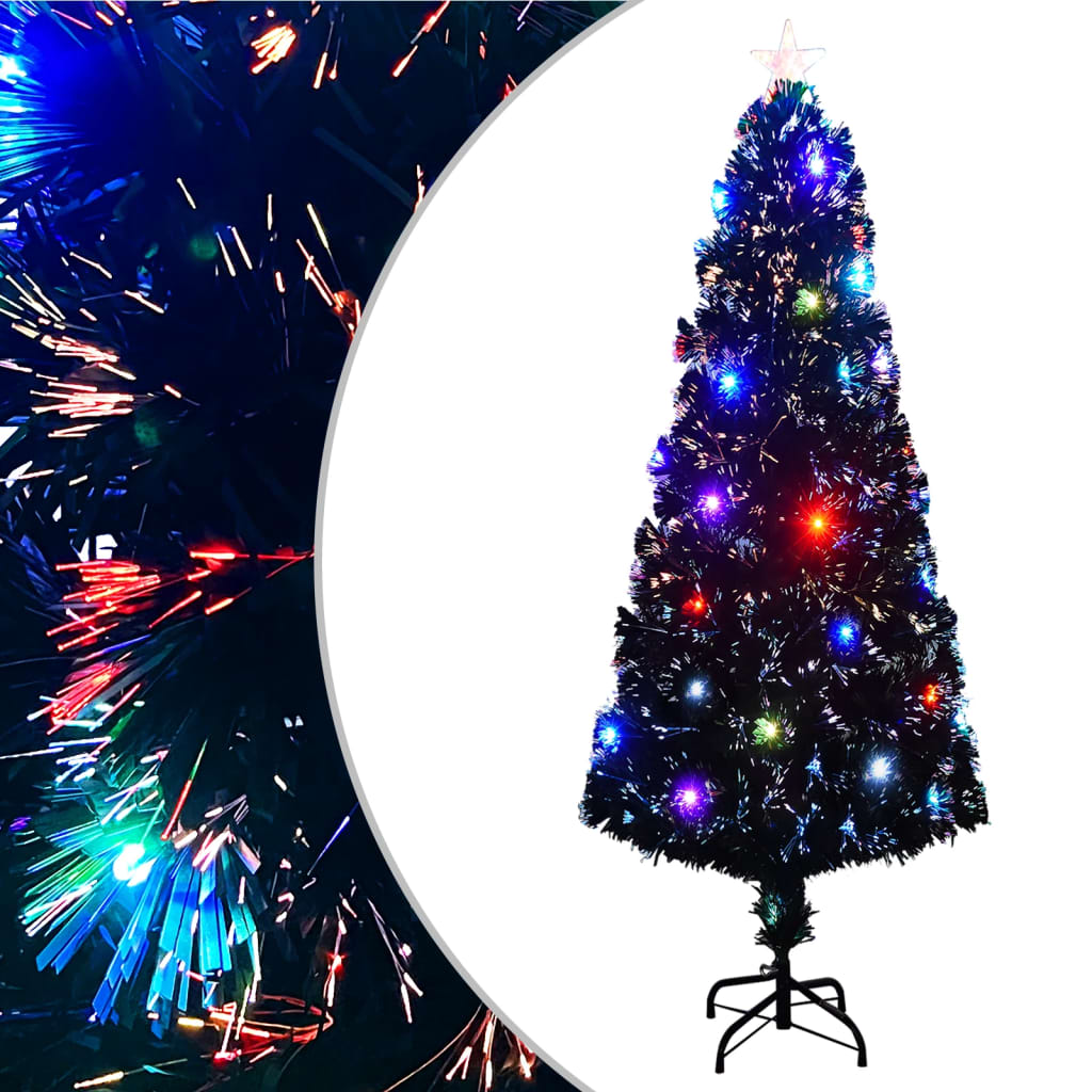 Árvore de natal pré-iluminada c/ suporte e LED 240 cm fibra ótica