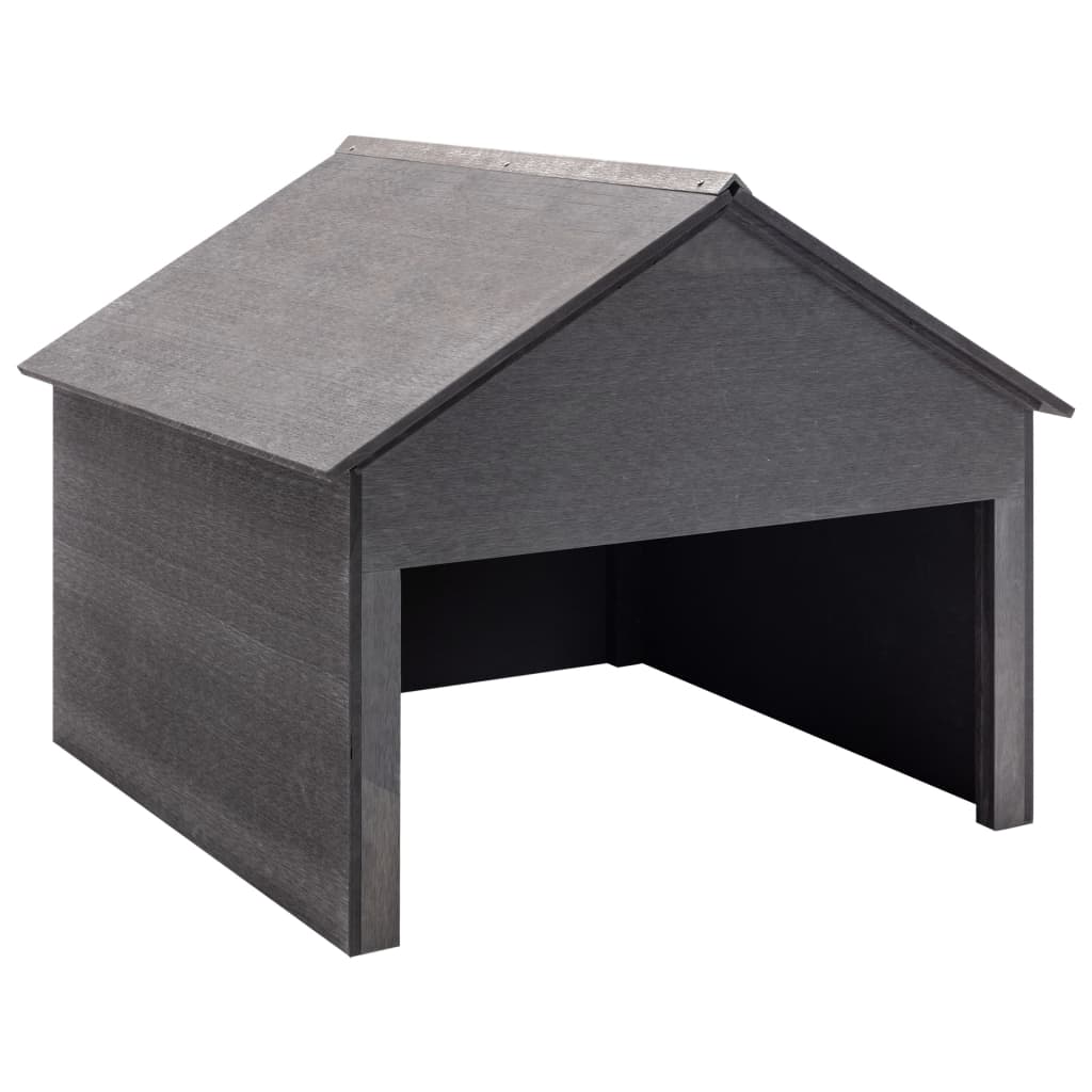 Abrigo para corta-relva 80x80x70 cm wpc cinzento