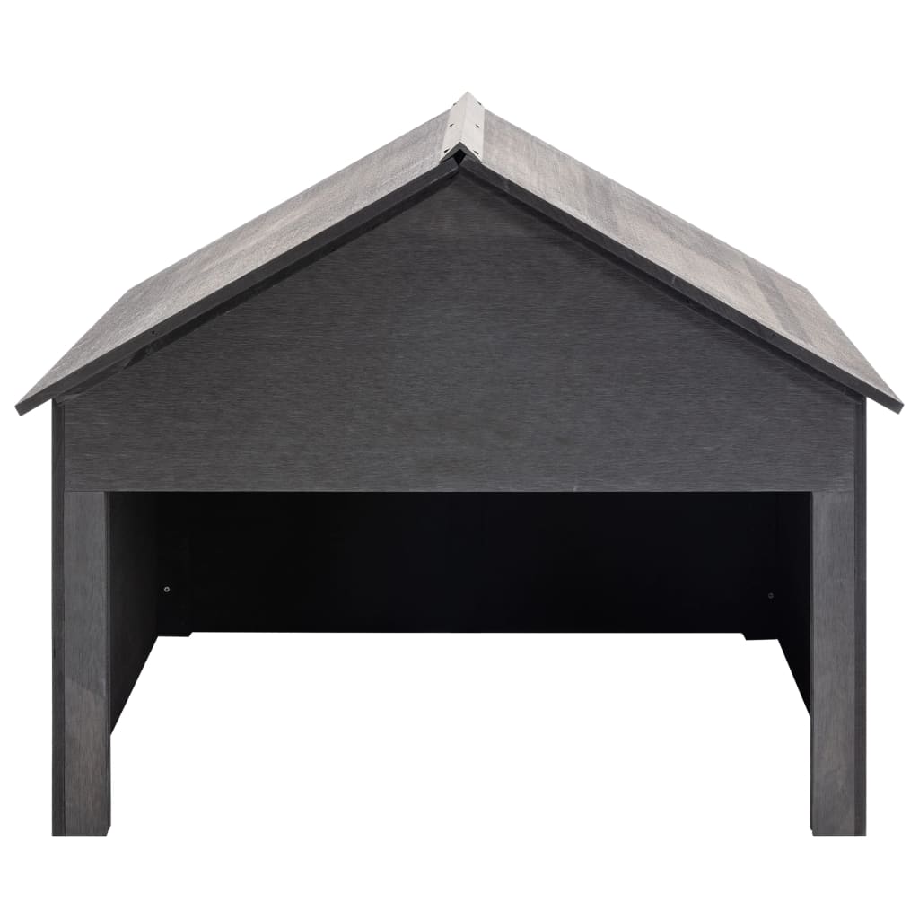Abrigo para corta-relva 80x80x70 cm wpc cinzento