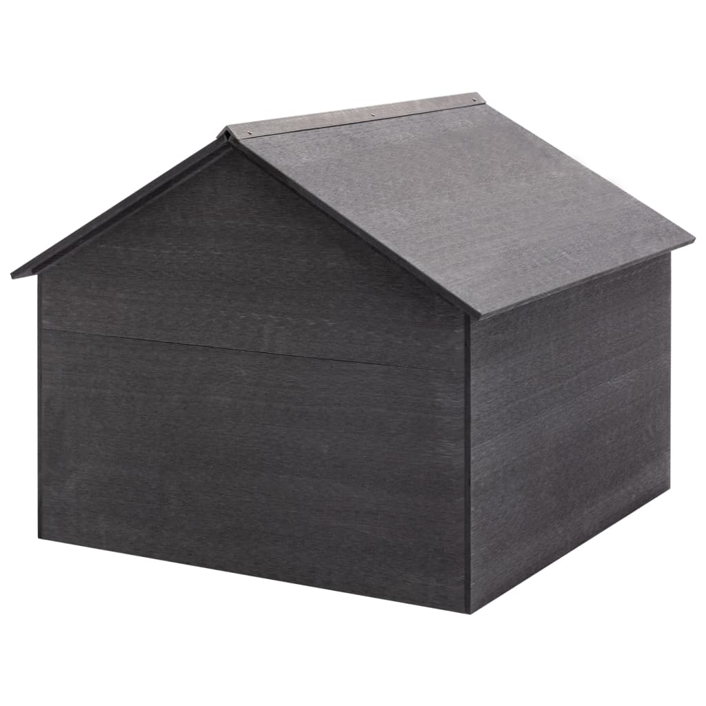Abrigo para corta-relva 80x80x70 cm wpc cinzento