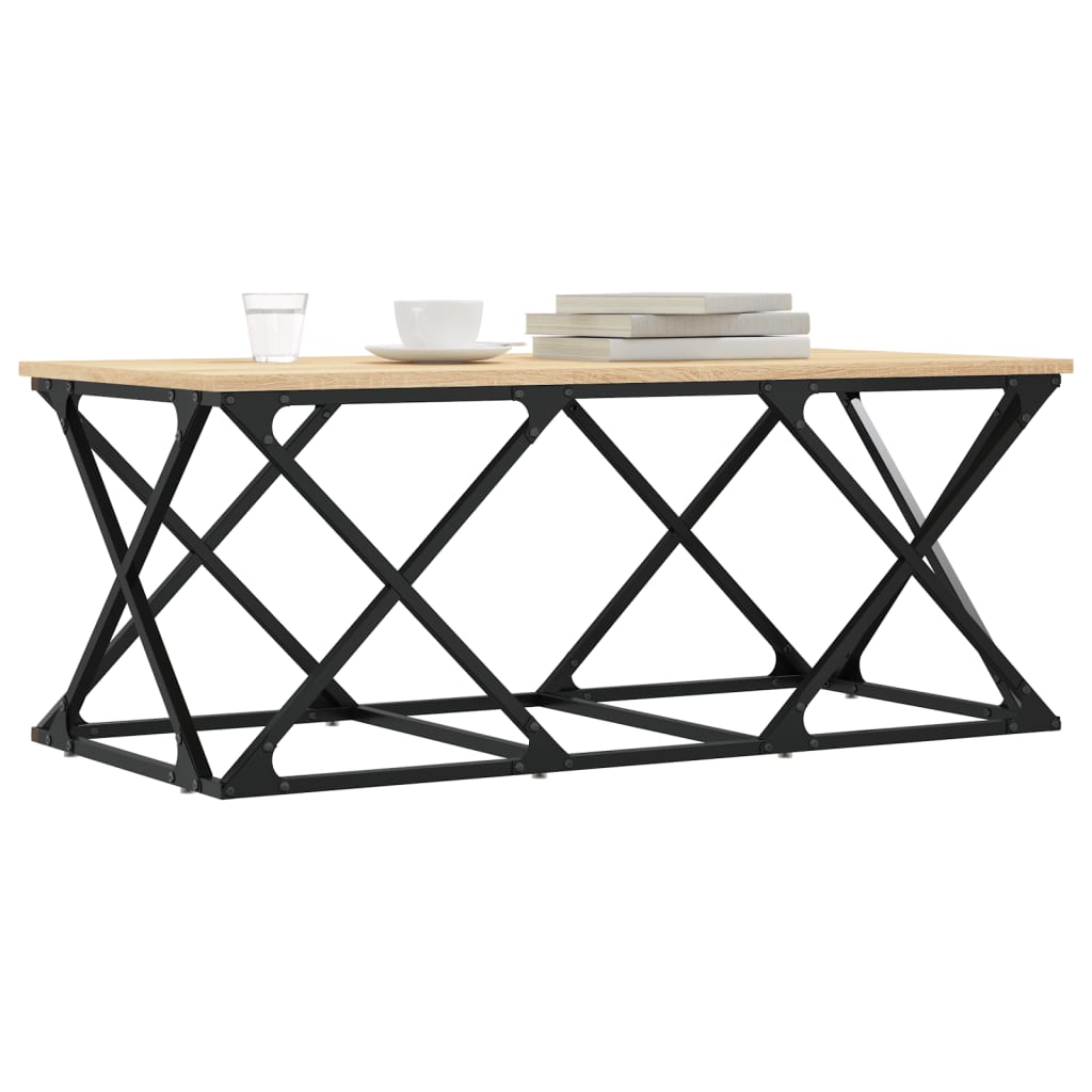 Mesa de centro 100x49x40 cm derivados madeira carvalho sonoma