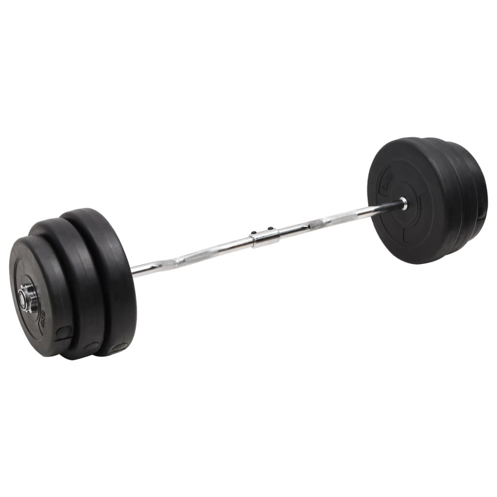 Barra curl com discos 90 kg