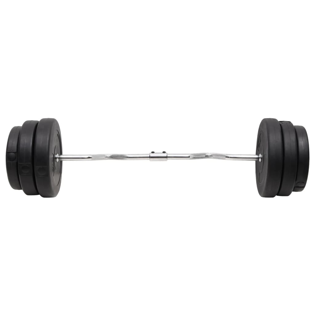Barra curl com discos 90 kg