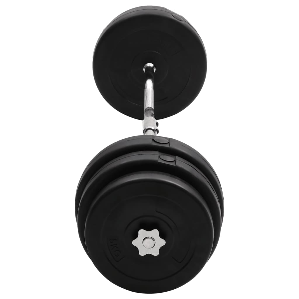 Barra curl com discos 90 kg