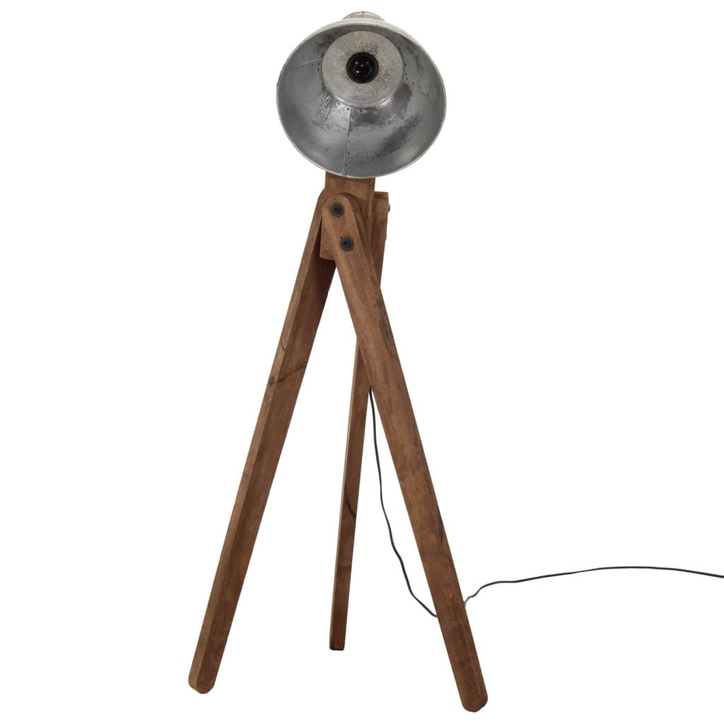 Candeeiro de pé 25 w 45x45x120 cm e27 prateado vintage
