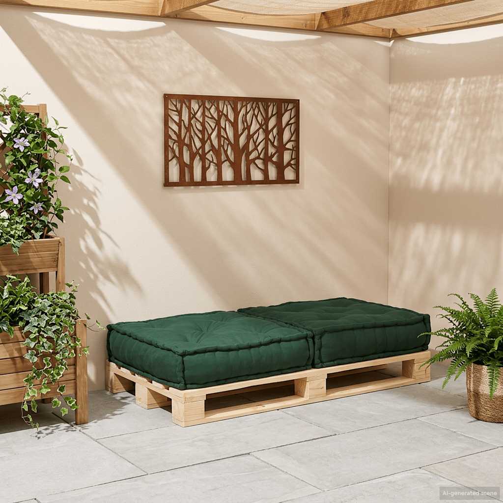 Unidade de sofá modular 70x70x36 cm tecido verde