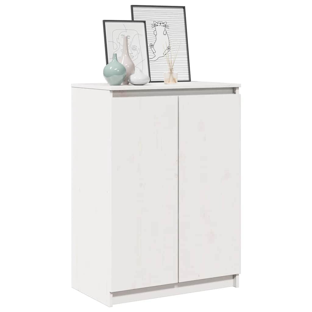 Aparador pinho maciço 60x36x84 cm branco