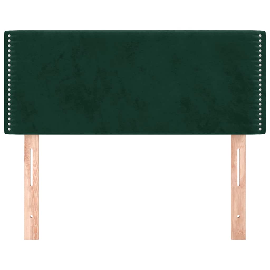 Cabeceira de cama veludo 80x5x78/88 cm verde-escuro