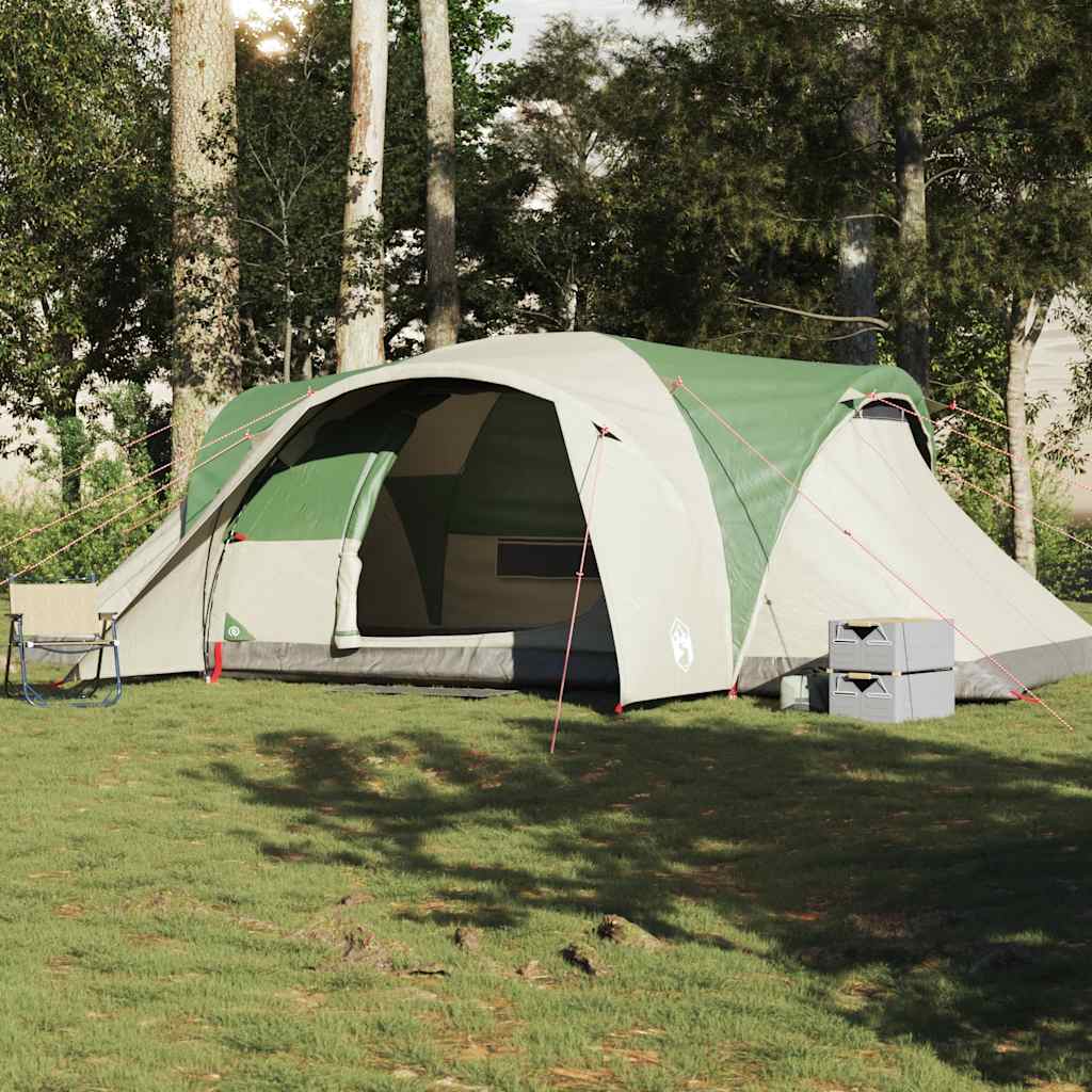 Tenda familiar em cúpula para 6 pessoas impermeável verde