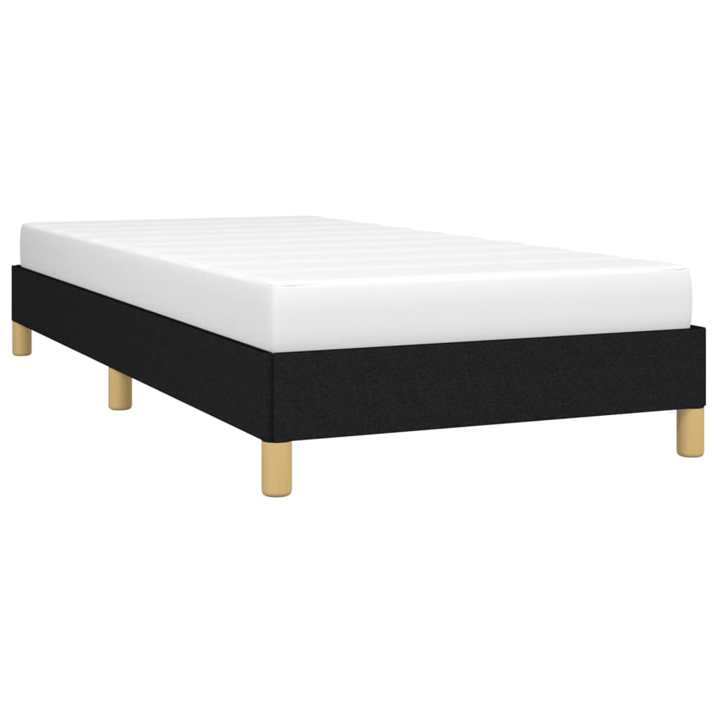Estrutura de cama sem colchão 90x200 cm tecido preto