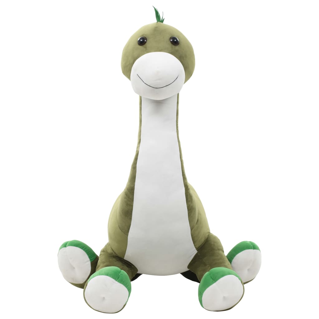 Dinossauro brontossauro de peluche verde