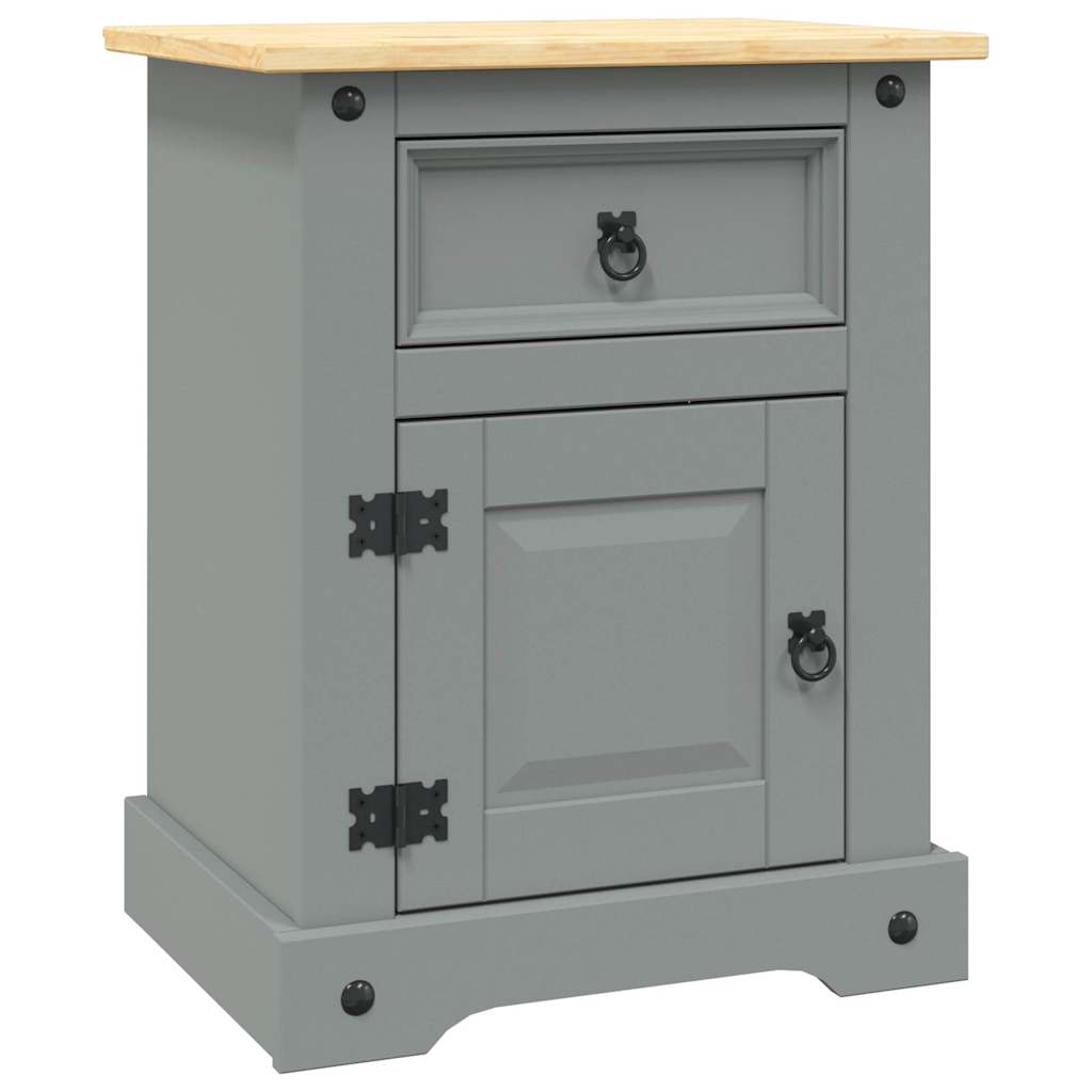 Mesa de cabeceira corona pinho mexicano 53x39x67 cm cinzento